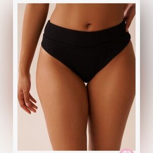 NWT la vie en rose TEXTURED MID WAIST BRAZILIAN BIKINI BOTTOM